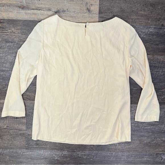 NWT Dana Buchman cream beige silk blend blouse top shirt size 12 B152 - Picture 4 of 4